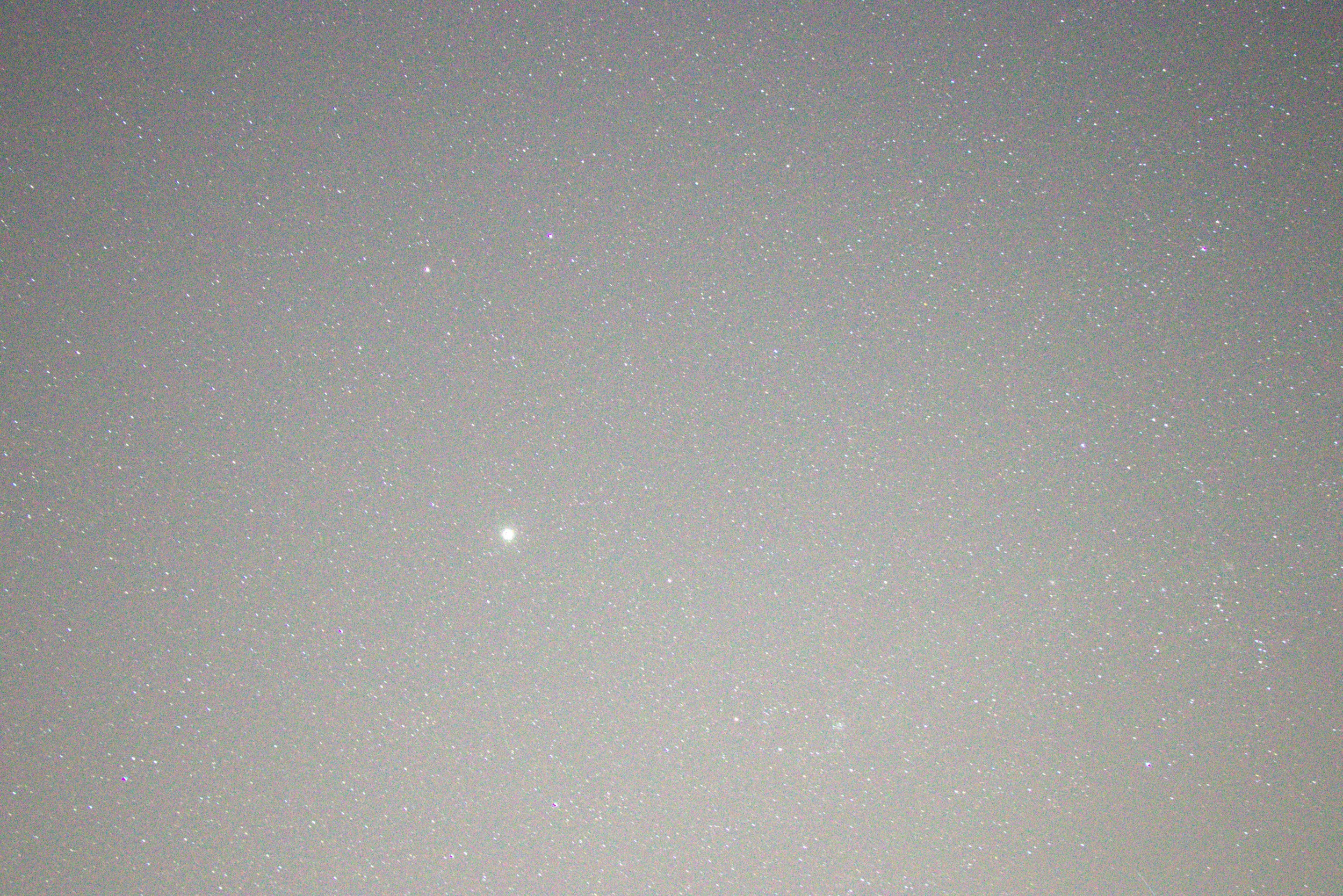 Raw frame showing Jupiter and surrounding stars